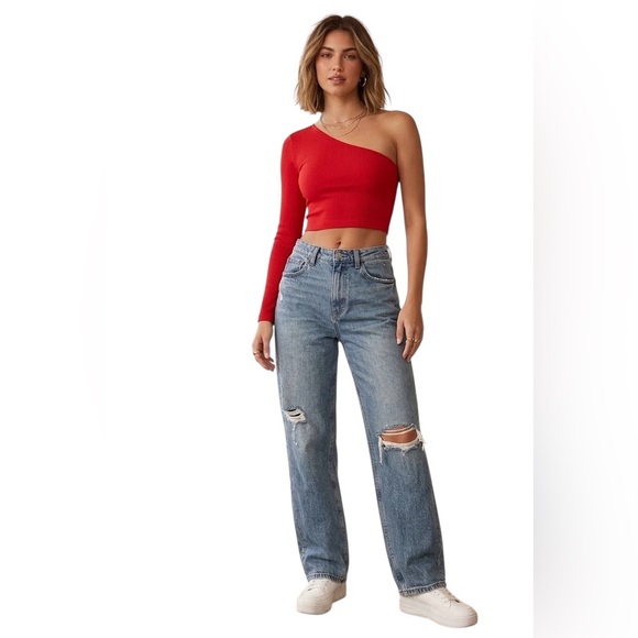 Abercrombie & Fitch Denim - Abercrombie & Fitch Light Blue Distressed Boyfriend Jeans SIze 26